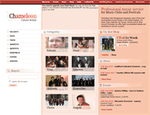 Tablet Screenshot of chameleon-concert-artists.co.uk